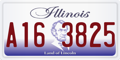 IL license plate A163825