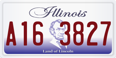 IL license plate A163827