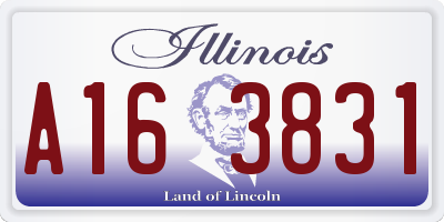 IL license plate A163831