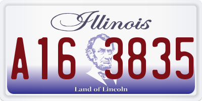 IL license plate A163835