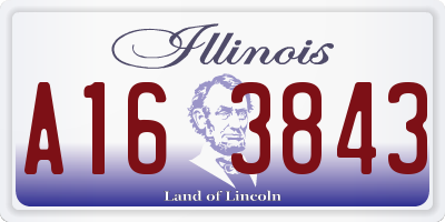 IL license plate A163843