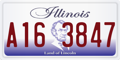 IL license plate A163847