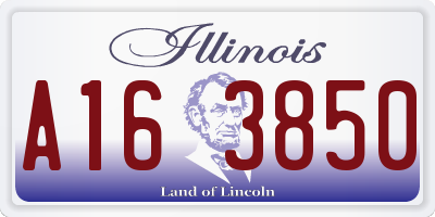 IL license plate A163850