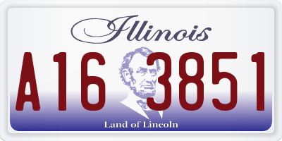 IL license plate A163851