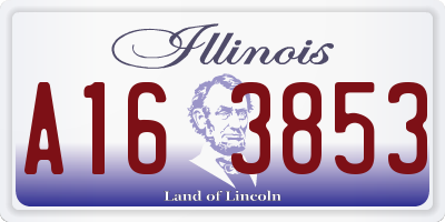 IL license plate A163853