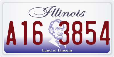 IL license plate A163854