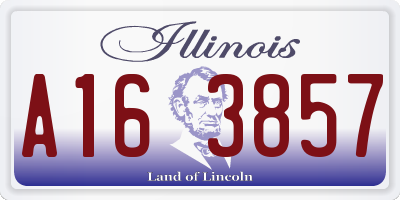 IL license plate A163857
