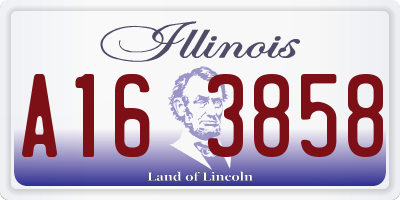 IL license plate A163858