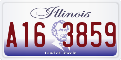IL license plate A163859