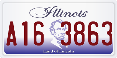 IL license plate A163863