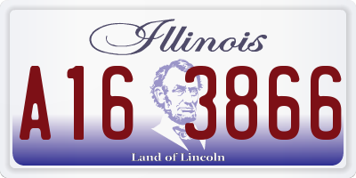 IL license plate A163866