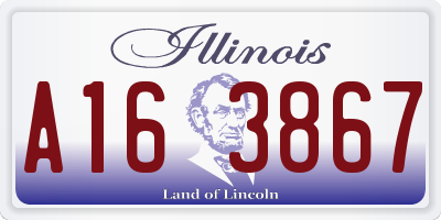 IL license plate A163867