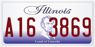 IL license plate A163869