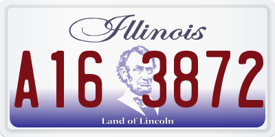 IL license plate A163872