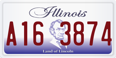 IL license plate A163874