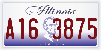 IL license plate A163875