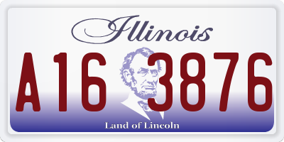IL license plate A163876
