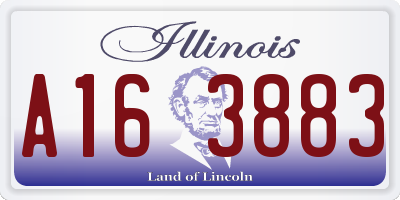 IL license plate A163883
