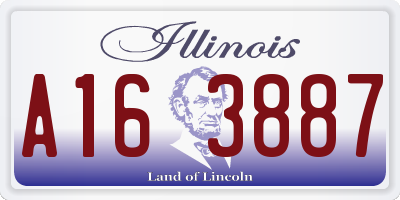 IL license plate A163887