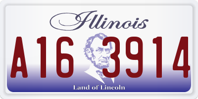 IL license plate A163914