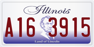IL license plate A163915