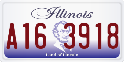 IL license plate A163918