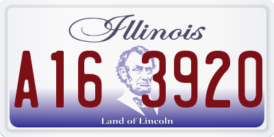IL license plate A163920