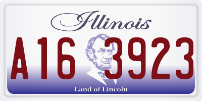 IL license plate A163923