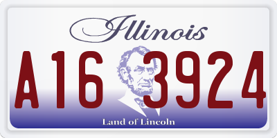 IL license plate A163924