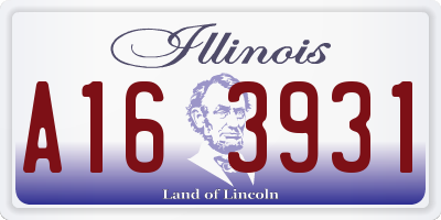 IL license plate A163931