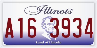 IL license plate A163934