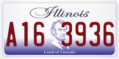 IL license plate A163936