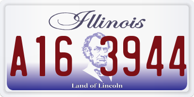 IL license plate A163944