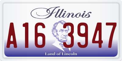 IL license plate A163947