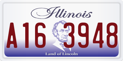 IL license plate A163948