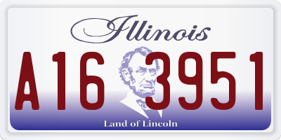 IL license plate A163951