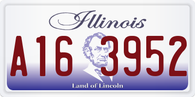 IL license plate A163952