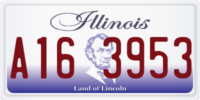IL license plate A163953