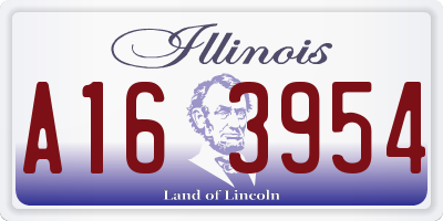 IL license plate A163954