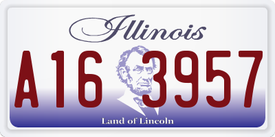 IL license plate A163957