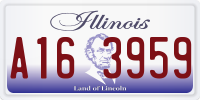 IL license plate A163959