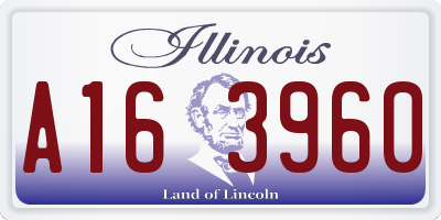 IL license plate A163960