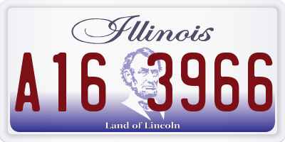 IL license plate A163966