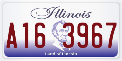IL license plate A163967
