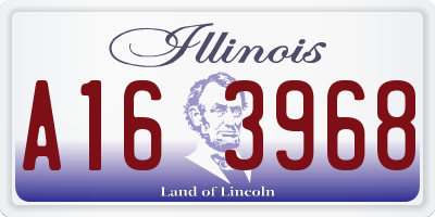 IL license plate A163968