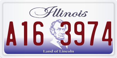 IL license plate A163974