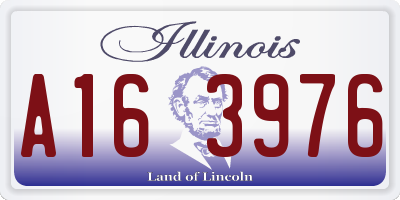 IL license plate A163976