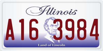 IL license plate A163984