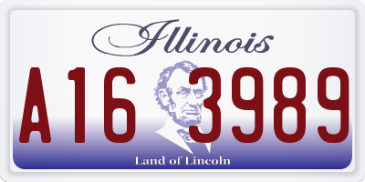 IL license plate A163989