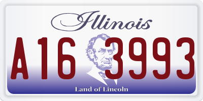 IL license plate A163993